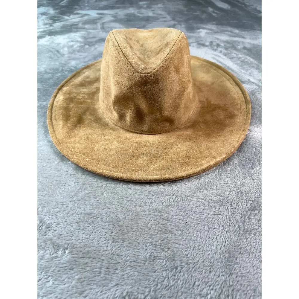 San Diego Hat Company Camel Suede Floppy Wide Brim Hat Boho Western Packable